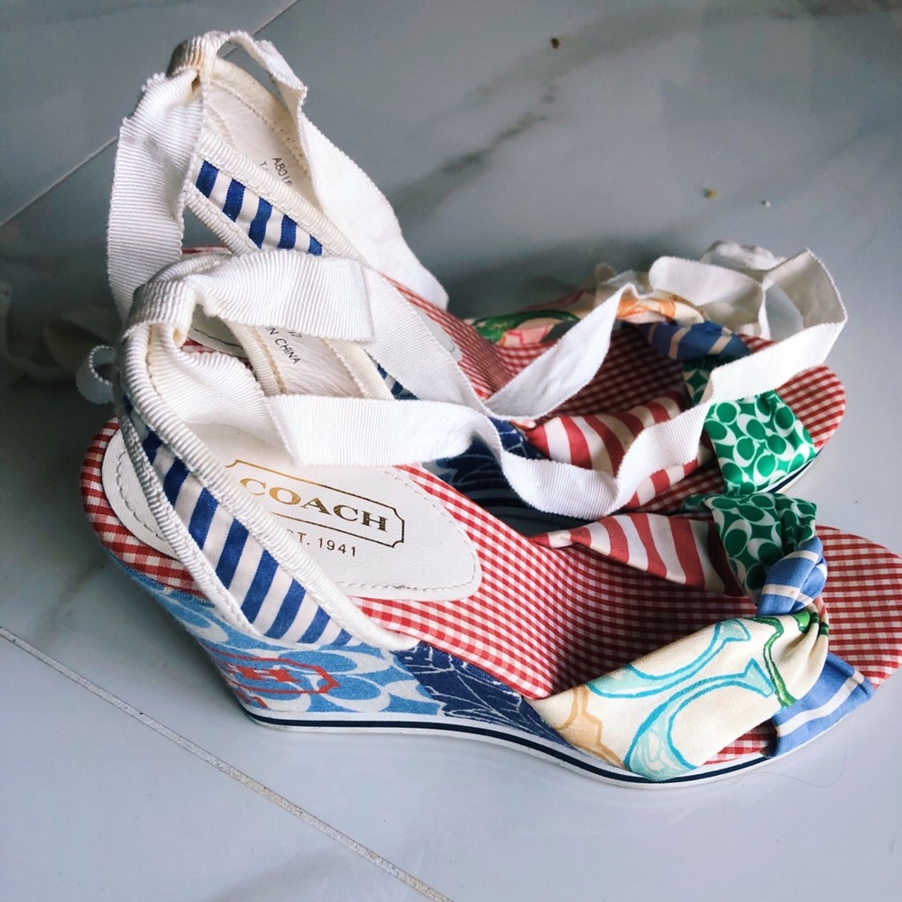 COACH Summer wedges women’s size 8.5/9 - worn only once!